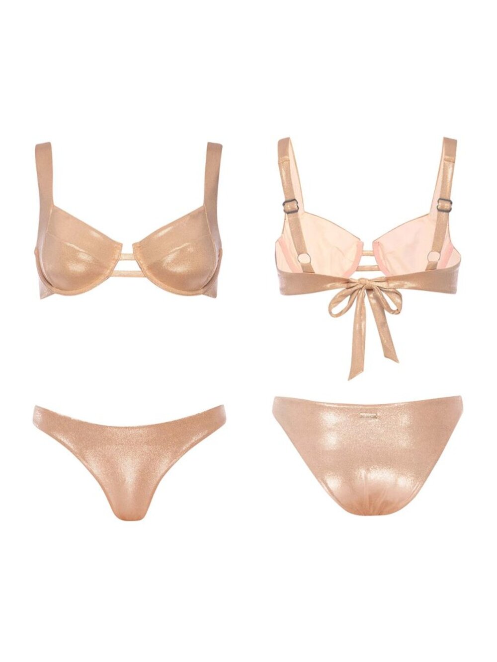 NWT Vetchy Margarita Bikini Gold Set Size L - Picture 3 of 7
